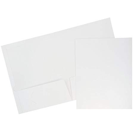 Jam Papel Laminado Bolsillo Dos Brillantes Carpetas - Blanco