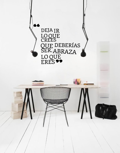 Vinil Decorativo Paredes Frases Letras Deja Ir Lo Que Crees