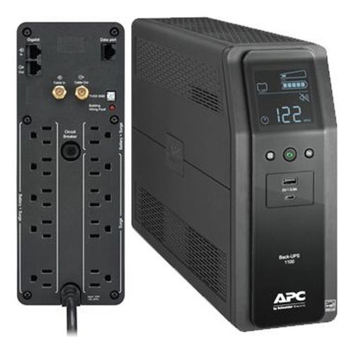 No Break Ups Apc Pro Br1100m2-lm 1100va 10 Tomas 2 Usb Carga