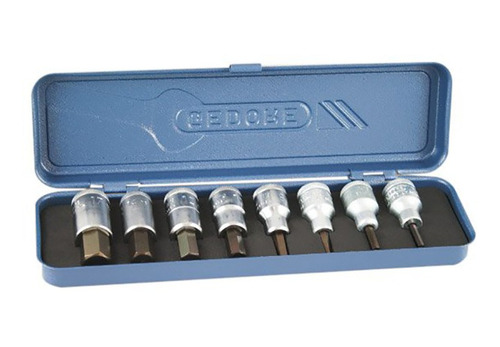 Jogo Soquete Allen 1/2 Com 8 Peças De 4 A 17mm Gedore