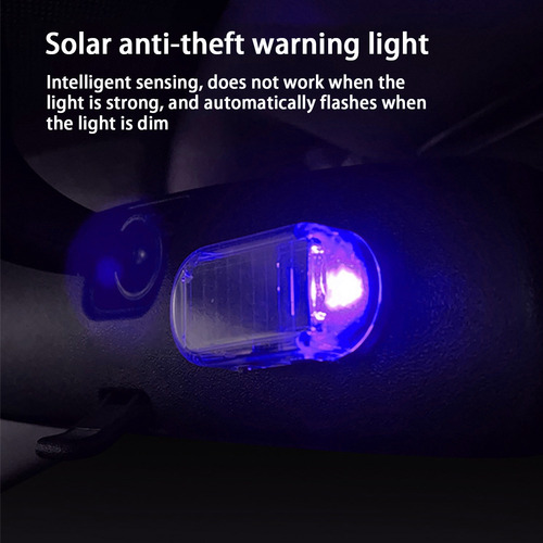 Luces Solares Para Coche Sin Carga, Cámara Led De Imitación