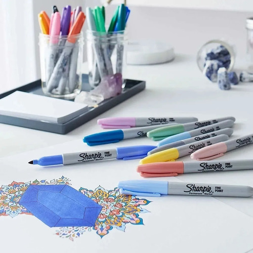 Imagen 3 de 7 de Marcadores Sharpie Colores Misticos X 24u Punta Fina
