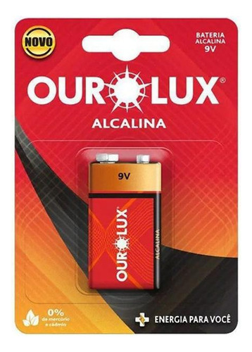 Kit Pilha Bateria Alcalina 9v Ourolux - 5 Unidades