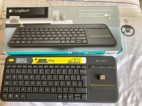 Logitech K400 Plus Teclado + Touch Inalámbrico Color Negro