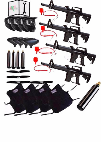 4 Marcadora Gotcha Tippmann Bt Omega Full Metal Xchws C