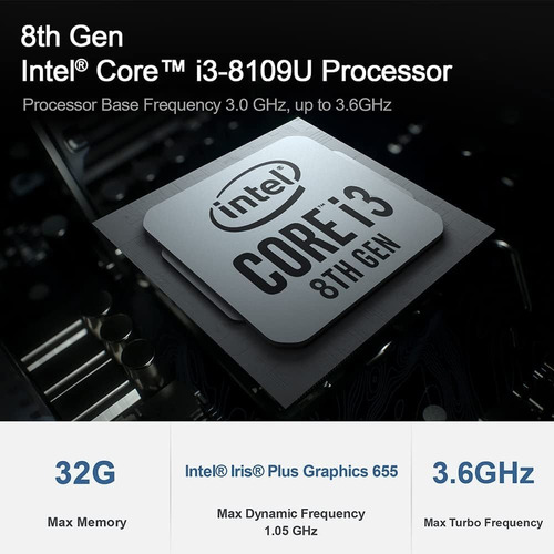 Imagen 2 de 5 de Mini Pc Win 10 Intel Core I3, 8 Gb Ram 256 Gb Ssd Expandible