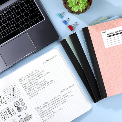 Sunee Composition Cuadernos (pack Of 4) - Paper Ray...