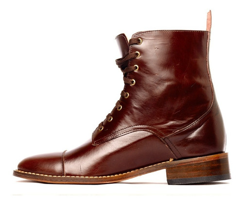 Bota Coturno Boot Masculino Couro Neesie Marrom Café