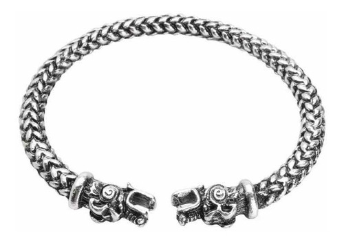 Pulsera Vikinga Cabeza De Dragón Jormungandr