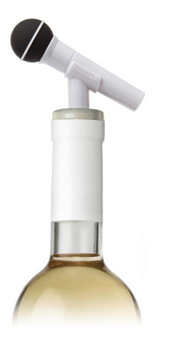 Imagen 4 de 5 de Tapón Para Botellas De Vino Forma De Micrófono (2 Piezas)