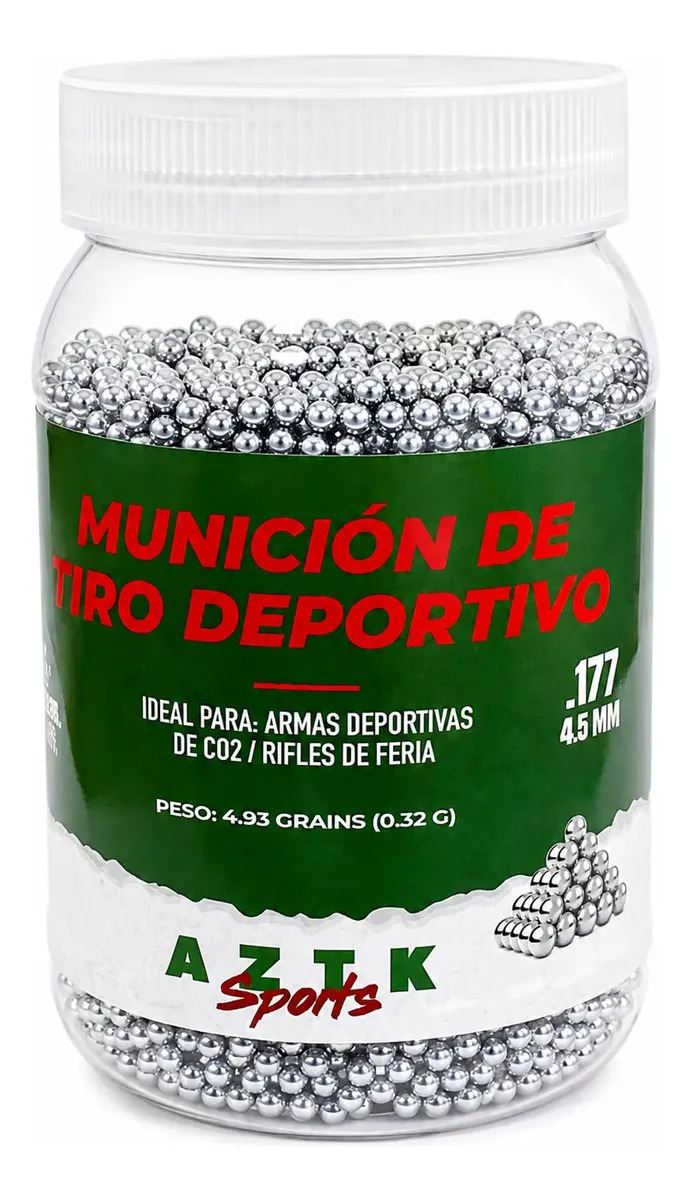 Balines Munición Bb Acero Aztk 4.5mm Tiro Deportivo 6000
