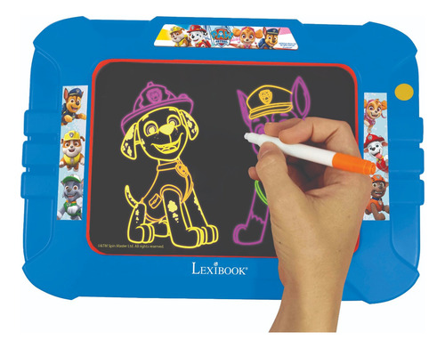 Paw Patrol Tablero Luminiscente Con Plumas Y Plantillas