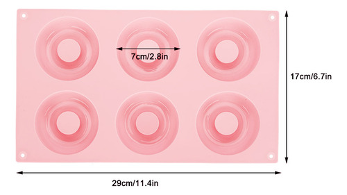 Molde Para Hornear Rosquillas De Silicona Con 6 Cavidades