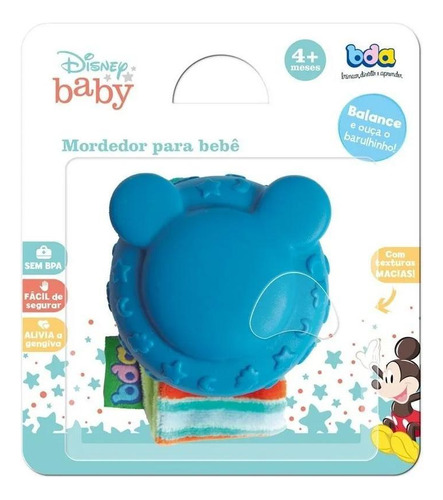 Mordedor Pulseira Disney Mickey +4meses Toyster