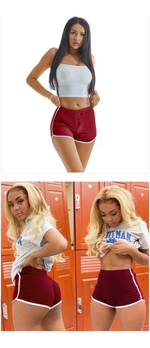 Pantalones Cortos De Cadera Sexy Elásticos Para Mujer