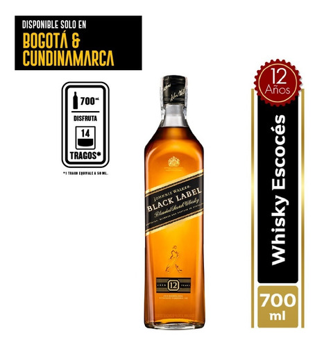 Johnnie Walker Black Label - mL a $200