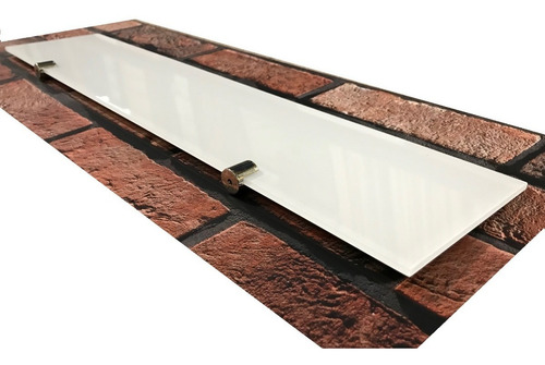 Imagen 4 de 10 de Estante Repisa Vidrio Blanco Coverglas 5mm 40x10 C/soportes