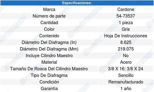 Booster Frenos Chevrolet K10 Pickup 63 A 66 Cardone (Reacondicionado)
