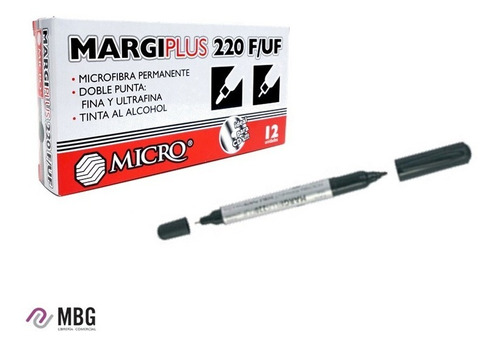 Imagen 1 de 2 de Marcador Micro Margi Plus 220  Fino/ Ultrafino Negro