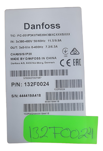 Variador D Velocidad Microdrive Danfoss Fc 051 132f0024 4hp
