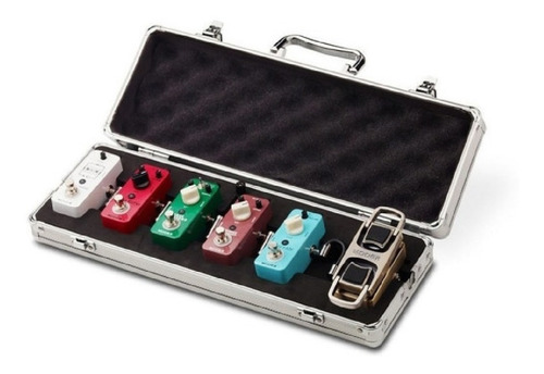 Estuche Rígido Aluminio Mooer P/6 Micro Pedal Firefly Cuot Color Plateado