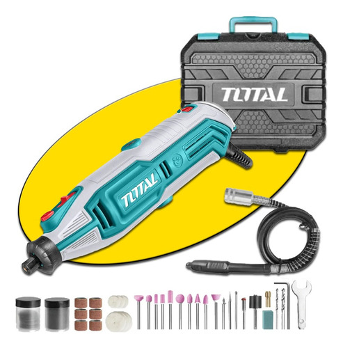 Torno De Mano Grabador Total 130w Maletin 109 Accesorios