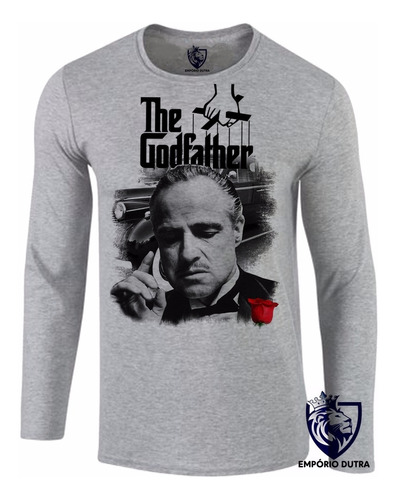 Camiseta Longa Camisa Poderoso Chefão The Godfather Mafia Fi