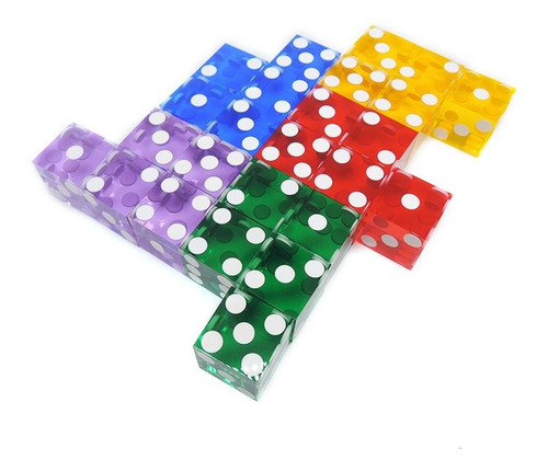 Dados De Casino De 19 Mm Con Los Bordes De Los Números De Se