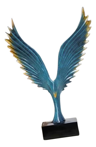 Eagle Statue Bird Figurine Desk Figura De Decoración Azul