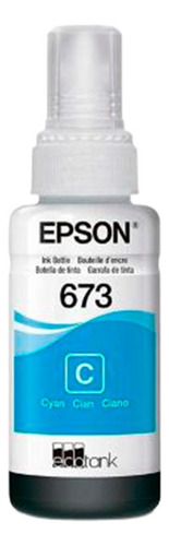 Botella De Tinta Epson T673 Cian