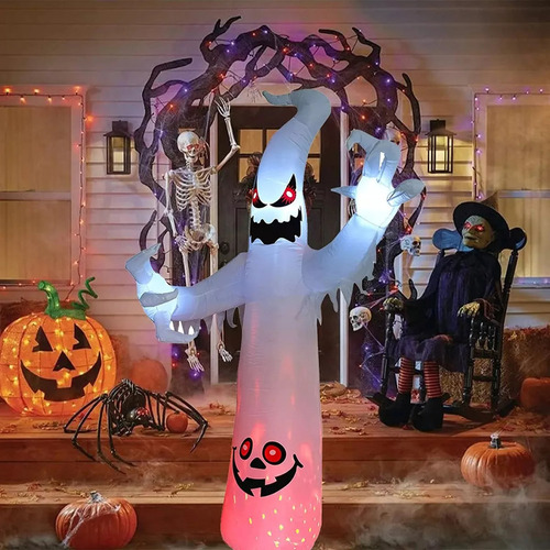 Decoración Led Con Forma De Fantasma Hinchable For Hallowee