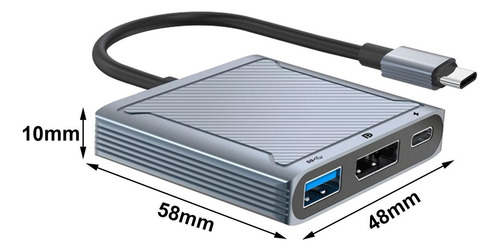 // Usb C Para Displayport Hub Conversor Docking Station