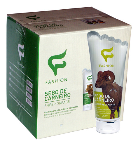  Caixa Com 12 Sebo De Carneiro Relaxante 200ml Fashion