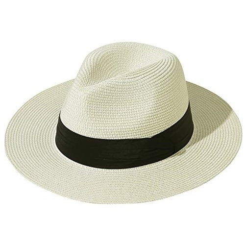 Gorros Sombreros Y Boinas De Paja Plegable Para Mujer Blanco