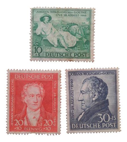 Alemania Ocupacion Anglo-americana 1949 Goethe Mint Bizone