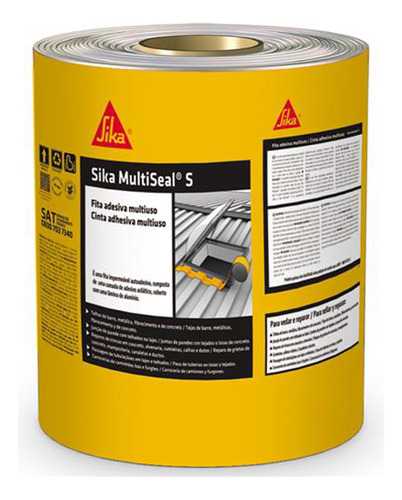 Manta Asfáltica Sika Multiseal Al - 15cm X 10m - Sika