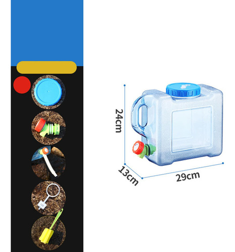 Recipiente De Agua Portátil Con Grifo Cubo De Agua 5 Litros