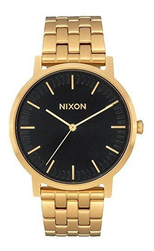 Nixon Porter A1057 - Todo El Sol Dorado / Negro - Reloj Clás
