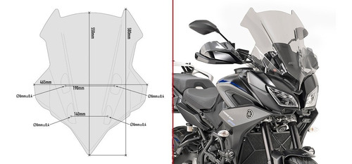 Parabrisas Moto Givi Yamaha Mt09 Tracer St 2019 D2139s Bamp