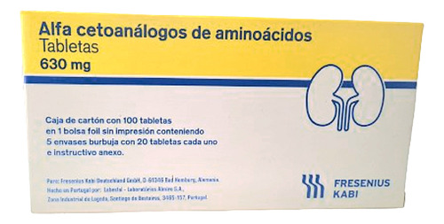 Alfa Cetoanalogos De Aminoácidos 100 Tabletas 630mg