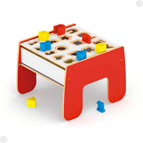 Mesinha Didática 2 Em 1 Mdf Kit C/ Formas 958 - Junges