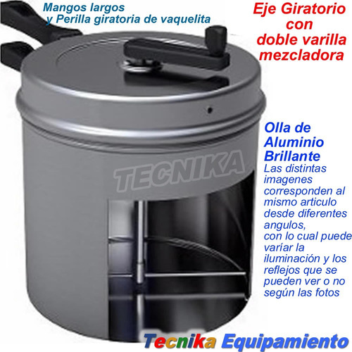 Imagen 3 de 7 de Pochoclera Familiar Olla Aluminio Pop Corn Grande, Balvanera
