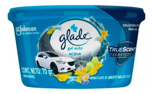 Glade Mini Gel Auto Acqua Aromatizante Ambiente 70gr