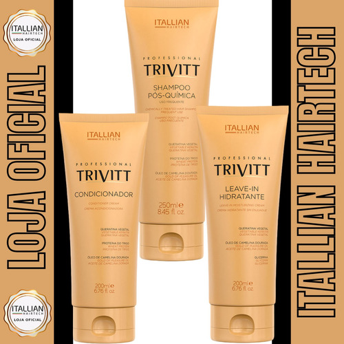 Kit Itallian  Home Care Trivitt Com Leave-in Hidratante