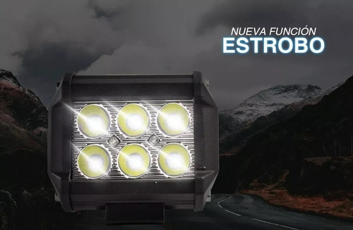 Par Faros Auxiliar Dually 12 Leds Luz Blanca Fija Y Estrobo