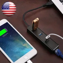 Comprar 3 Puertos Usb Hub De Adaptador 3,0 Gigabit Ethernet Lan Rj45