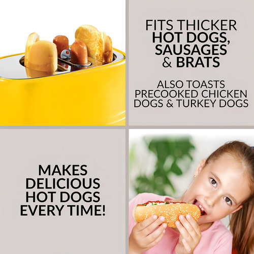 Oscar Mayer - Tostadora De 2 Ranuras Para Perros Calientes . Color Amarillo