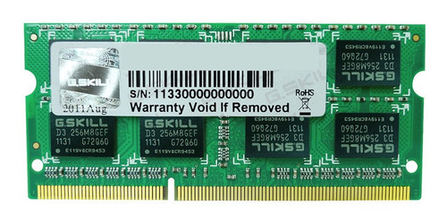 G.skill Memoria Ram Macbook,so-dimm, Ddr3-1600mhz, 4gb (1x4)
