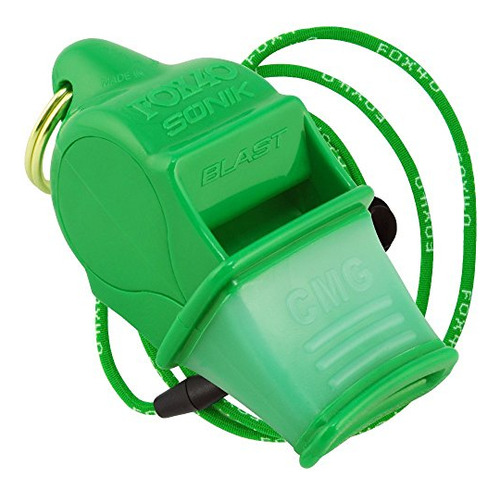 Sonik Blast Cmg Pealess Safety Whistle 120 Db Green 920...
