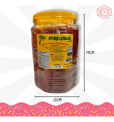 Doce De Doce Ab Misto De Abóbora E Batata Doce Puro Sabor Em Pote 1.01kg 20 Un